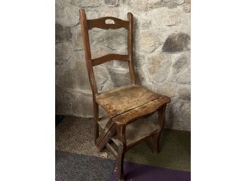 Antique Library Steps Convertible Chair