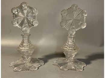 Pair Of Cut Glass Perfumes