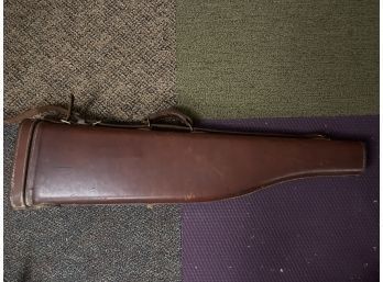 Vintage Leather 'Leg Of Mutton' Gun Sleeve / Carrying Case