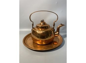 S.Sternau & Co. Copper Kettle & Tray