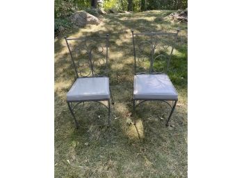 Pair Of Iron Side Chairs