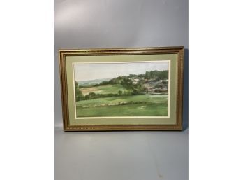 Charles Gross Signed Watercolor Landscape