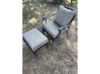 Smith & Hawken Lounge Chair & Ottoman