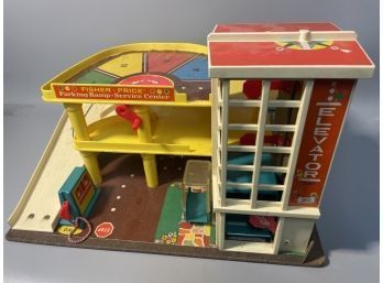 Vintage Fisher Price Parking Ramp & Service Center Toy