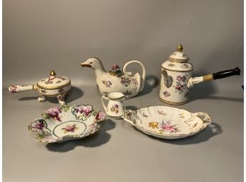 Grouping Of Floral Porcelain