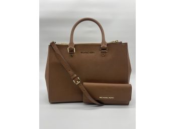 Michael Kors 'Sutton' Large Saffiano Leather Satchel Bag Incl. Wallet