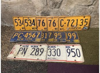 Grouping Of Vintage New York License Plates, C. 1960's-80's (2 Of 2)