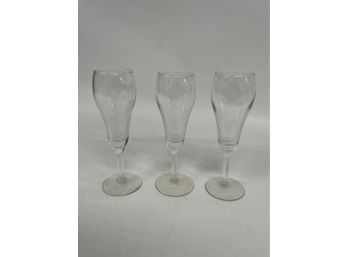 (3) Champagne Glasses