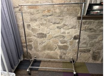 Metal Rolling Adjustable Clothing Rack (1 Of 2)