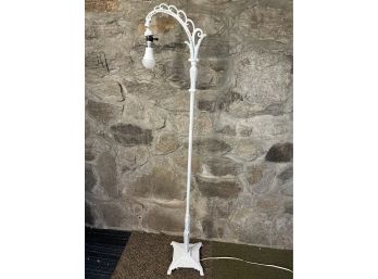 White-Painted Metal Floor Lamp