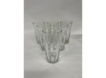 (6) Libbey Duratuff Panel Tumbler Glasses