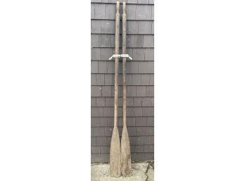 Pair Of Vintage Wooden Row Boat Oars (3 Of 3)