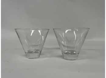 (2) Grey Goose Vodka Stemless Martini Glasses