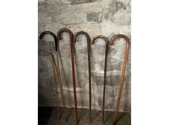 (6) Vintage Wooden Canes