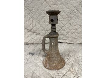 Antique Vulcan Cast Iron Railroad Bottle Screw Jack