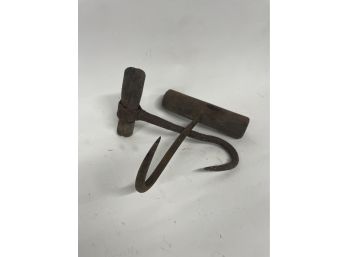 (2) Antique Hay Hooks