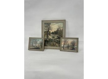 (3) Charles Sawyer Framed Prints