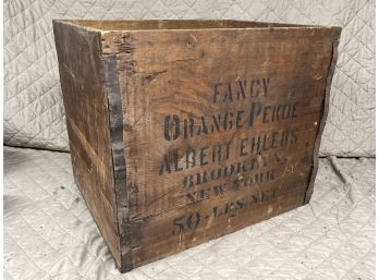 Vintage Albert Ehlers Orange Pekoe Tea Wooden Crate