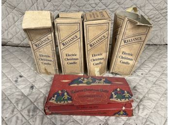 Vintage Reliance Electric Christmas Candle Grouping