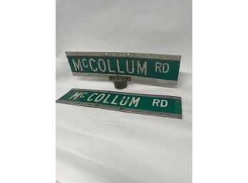 (2) McCollum Road Street Signs