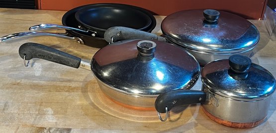 Revere Ware And Calohalon Pans