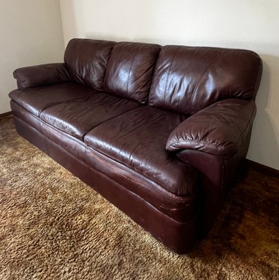 Emeral E Home Brown Leather Style Sofa
