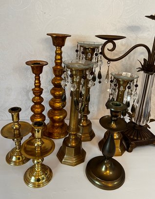 Brass Candle Holder Lot