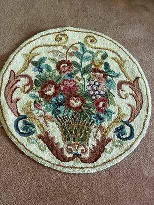 Small Round Hooked Rug