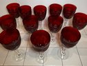 Cristal D Arques Ruby Red 8inch Goblets