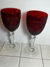 Cristal D Arques Ruby Red 8inch Goblets