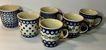 Polish Pottery Mugs (6)