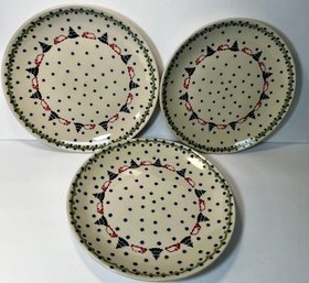 Polish Pottery Christmas Plates