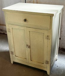 Vintage Wood  Painted Farmhouse Cabinet