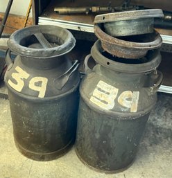 Two Vintage Milk Cans