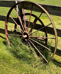 Large Double Metal Farm Wheel