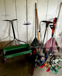 Yard Maintenance Lot Trimmers, Rake, Shovel