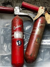 Two Vintage  Randolph 2 Fire Extinguishers
