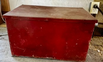 Metal Painted Red Trunk