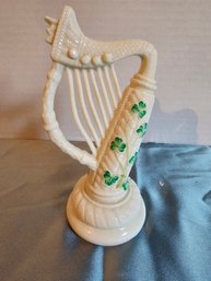 Beleek Shamrock Harp Figuerine