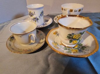 Mixed Lot  4 Cups And Saucers