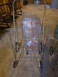 Vintage Shopping Cart With Luggage Extender