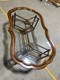 Wood & Glass Top Coffee Table