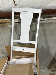 2 Pickled White Dining Chairs