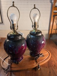 Edgecomb Pottery Dripvase Lamps
