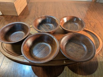 Winsome Ware And Mix Walnut Bowls (5)