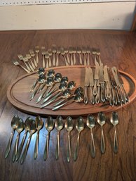 Vintage Dirilyte Brass Cutlery Set Of 55