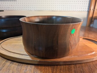 Large Wooden Cherry Mixing Bowl