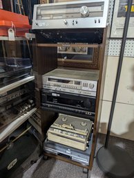 Technics Stereo Cabinet And Contents