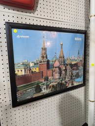 Moscow Intourist USSR Poster Framed