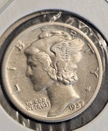 1927 Mercury Silver Dime  BU Coin